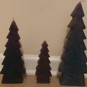 Christmas tree shaped unscented candles